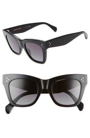 CELINE 50mm Polarized Square Sunglasses | Nordstrom