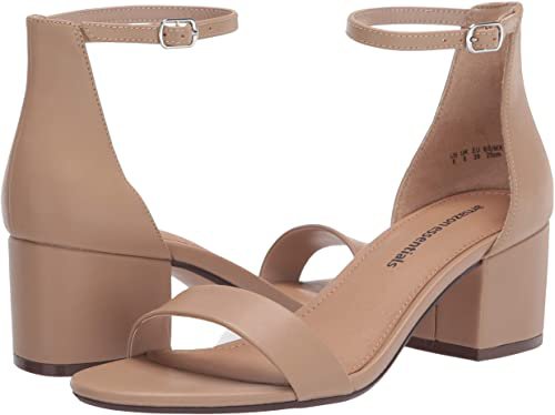 Amazon.com: Amazon Essentials Women's Nola Heeled Sandal, Beige PU, 11 B US : Clothing, Shoes & Jewelry
