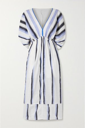 LemLem | Tigist cotton-gauze midi dress | NET-A-PORTER.COM