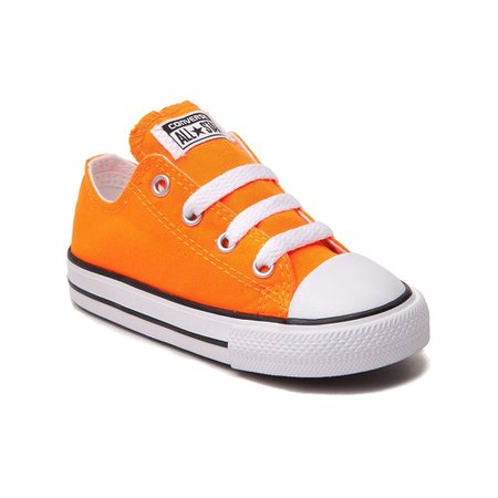 NEW Converse Chuck Taylor All Star Lo Sneaker Neon Orange TODDLER Shoe | Neon converse shoes, Toddler shoes, Toddler converse