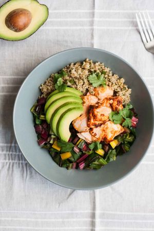 Baked Chipotle Salmon and Freekeh Bowls - Eat Love Eat