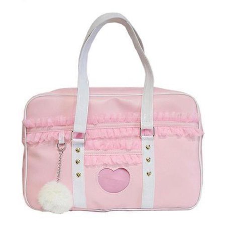 Ruffled Pink Duffle Gym Bag Handbag Purse Fairy Kei | DDLG Playground