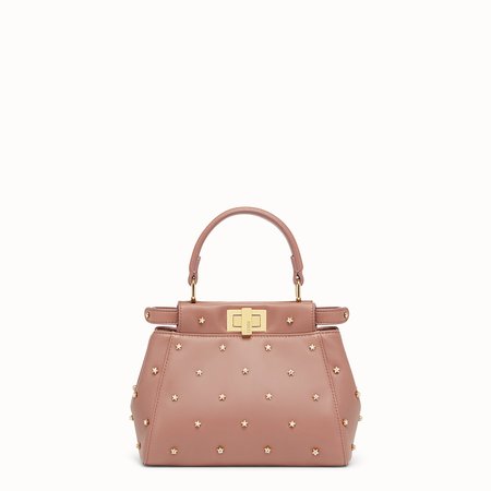 Pink leather mini-bag - PEEKABOO XS | Fendi