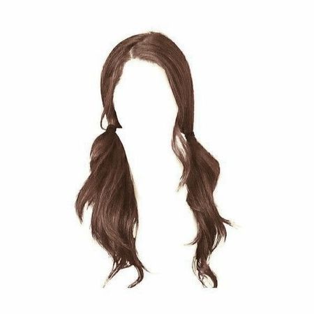 long brown hair low pigtails