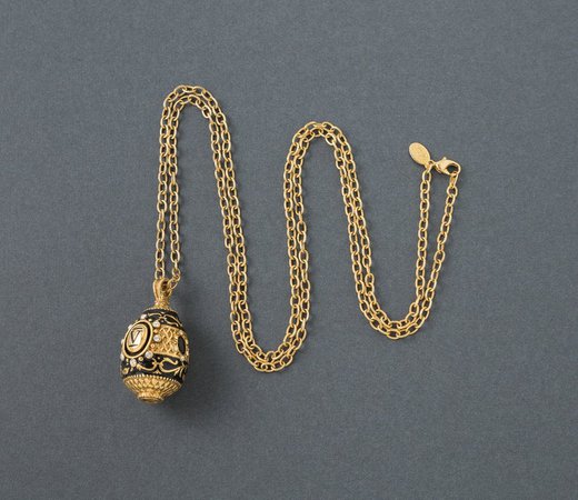 Vintage Joan Rivers Faberge Egg Pendant Necklace | Etsy