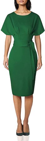 Amazon.com: GownTown Women's 50s 60s Vintage Sexy Fitted Office Pencil Dress Green : Clothing, Shoes & Jewelry