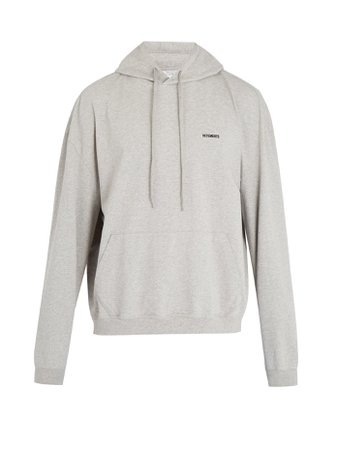 Logo-embroidered cotton hooded sweatshirt | Vetements | MATCHESFASHION.COM
