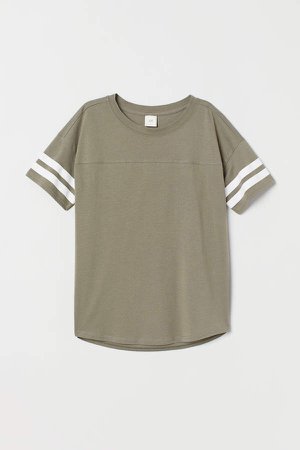 T-shirt with Stripes - Green