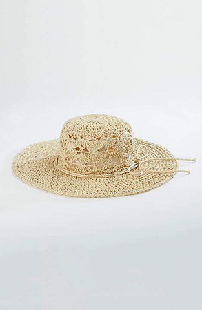 Crocheted Straw Hat | JJill