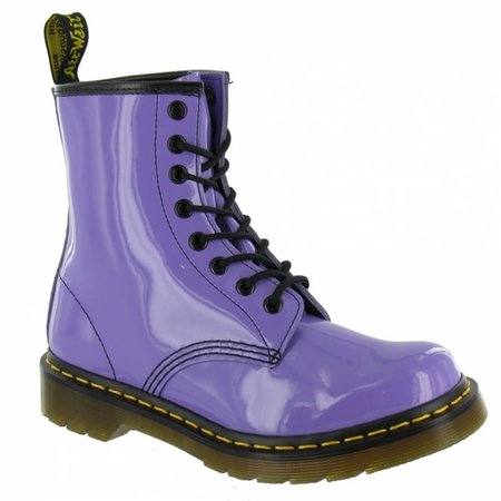 Dr Martens 1460 W Womens Patent Leather Boots - Lilac - Ankle Boots from Scorpio Shoes UK