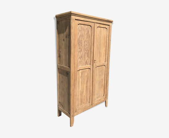 Parisian wardrobe 2 doors raw wood | Selency