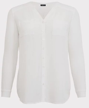 white button front blouse