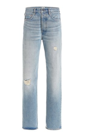 Toteme Distressed Rigid High-Rise Loose-Fit Jeans