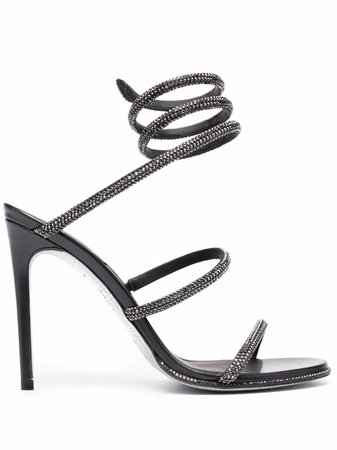René Caovilla crystal-embellished Wraparound high-heel Sandals - Farfetch