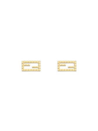 Fendi stud Baguette earrings gold 8AH040MK7 - Farfetch