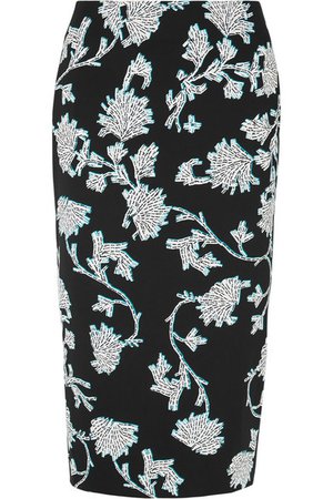 Diane von Furstenberg | Floral-print stretch-cady pencil skirt | NET-A-PORTER.COM
