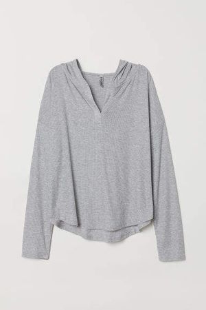 Top with Large Hood - Gray