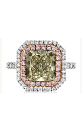 COLORED DIAMOND RING WITH GIA REPORT