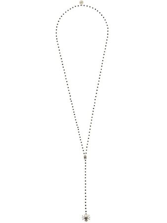 Metallic Alexander McQueen Long Spider Necklace | Farfetch.com