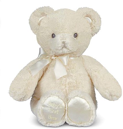 Amazon.com: Bearington Baby's First Teddy Bear, Small Creamy White Plush Stuffed Animal, 12 inches: Toys & Games