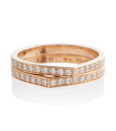 Repossi - Antifer rose gold ring with diamonds | Mytheresa