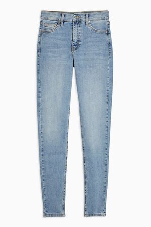 CONSIDERED Mid Blue Jagged Hem Jamie Skinny Jeans With Recycled Cotton | Topshop