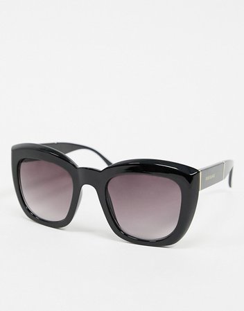 River Island glam oversized sunglasses in black | ASOS