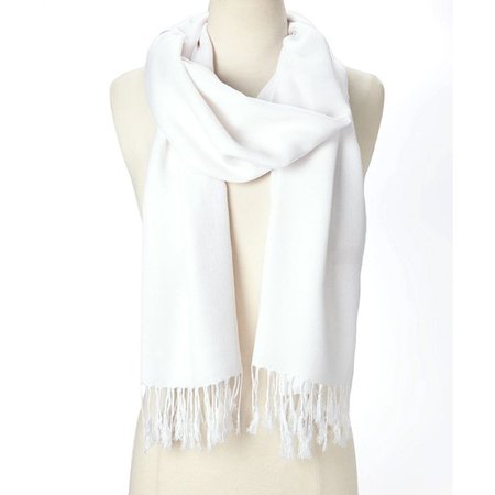 Oussum - White Solid Scarfs for Women Fashion Warm Neck Womens Winter Scarves Pashmina Silk Scarf Wrap with Fringes for Ladies by Oussum - Walmart.com - Walmart.com