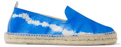Tie-dyed Leather Espadrilles - Blue