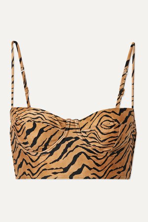 Sand Tiger-print underwired bikini top | ViX | NET-A-PORTER