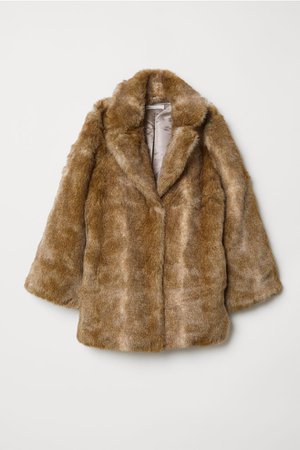 Faux Fur Coat - Light brown - Ladies | H&M US