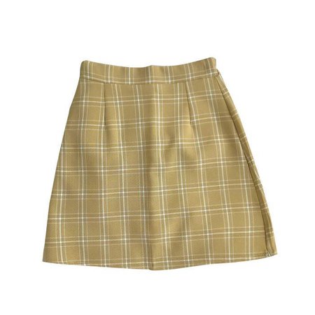 Vintage yellow plaid skirt