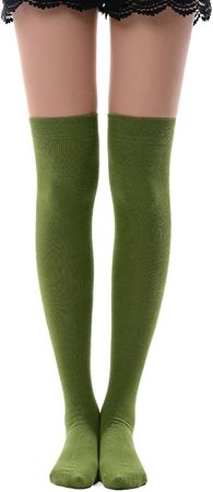 Amazon.com: MK MEIKAN Over the Knee Socks for Women, Posing Ivy Costume Cute Athlete Thin Thigh High Socks Tights Socks Casual Sporty High Socks 1 Pair, Olive Green : Clothing, Shoes & Jewelry