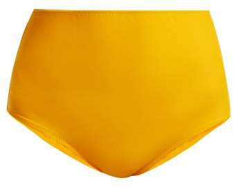 Mallory High Waisted Bikini Briefs - Womens - Yellow