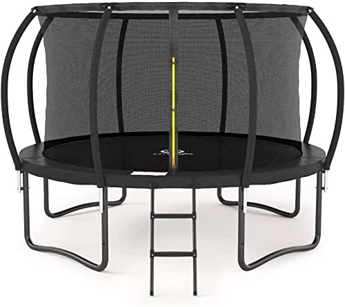 Amazon.com : JUMPZYLLA Trampoline 8FT 10FT 12FT 14FT Trampoline with Enclosure - Recreational Trampolines with Ladder and Galvanized Anti-Rust Coating, ASTM Approval- Outdoor Trampoline for Kids : Sports & Outdoors