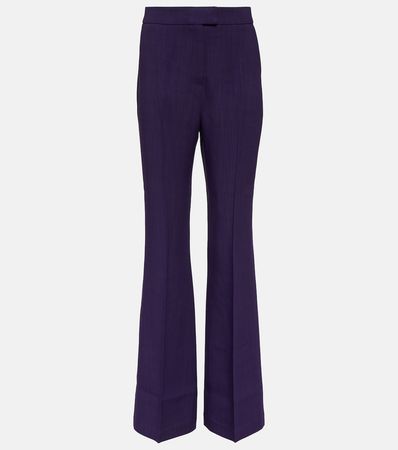 High Rise Flared Pants in Purple - Galvan | Mytheresa