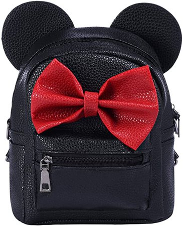 Amazon.com: Mini Backpack Bowknot Cute Travel Cartoon Mouse Ear School Shoulder Mini Bag for Kid Girls Teens Women