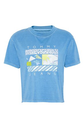 TOMMY JEANS TJW Summer Surf Flag Graphic Crop Tee | Nordstrom