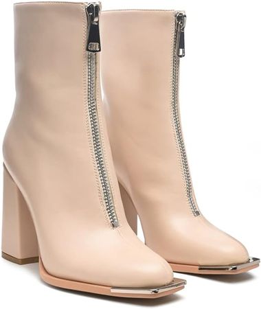 Amazon.com: London Rag FLOWER BLADE Square Toe Zip Up Ankle Boot : Everything Else
