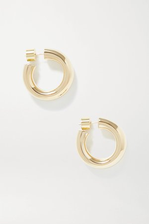 Gold Kevin gold-plated hoop earrings | Jennifer Fisher | NET-A-PORTER