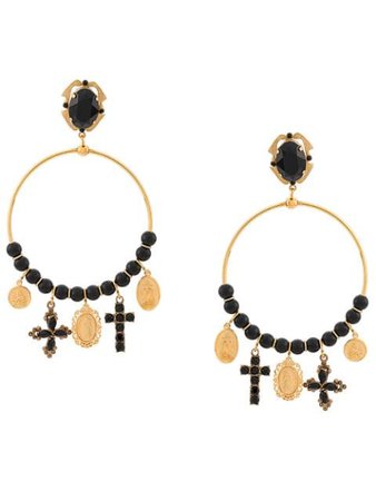 Dolce & Gabbana Drop Hoop Earrings | Farfetch.com