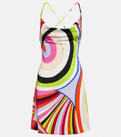 Iride Jersey Minidress in Multicoloured - Pucci | Mytheresa
