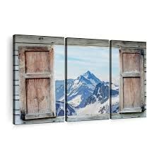 real mountain winter window scene png - Google Search