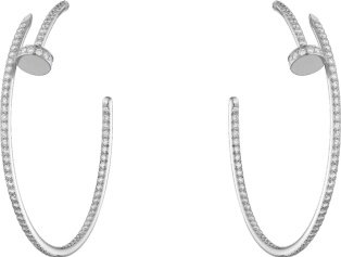 CRN8515008 - Juste un Clou earrings - White gold, diamonds - Cartier