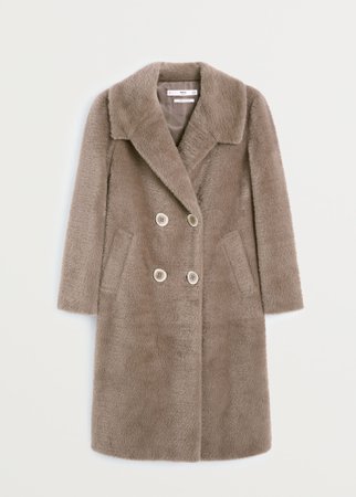 Pocketed faux-fur coat - Women | Mango USA