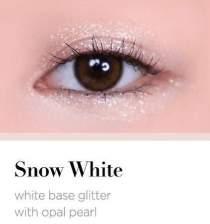 white glitter soft eyeshadow