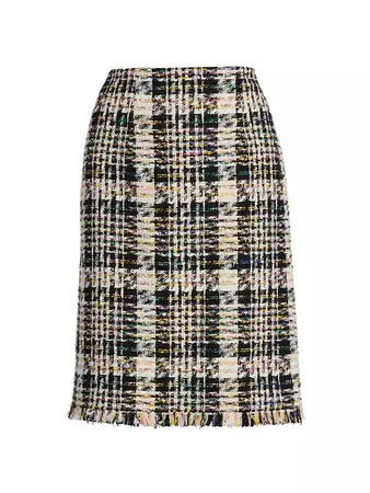 Shop Oscar de la Renta Tweed Pencil Skirt | Saks Fifth Avenue