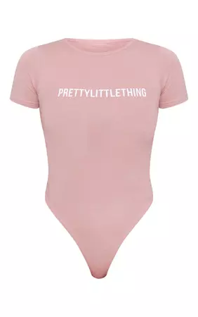Prettylittlething Light Pink Short Sleeve Bodysuit | PrettyLittleThing