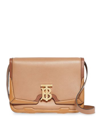 Brown Burberry Medium Appliqué Leather Tb Bag For Women | Farfetch.com