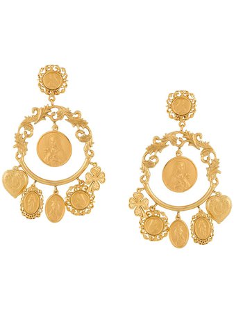 Dolce & Gabbana Votive Image Drop Earrings Ss20 | Farfetch.com